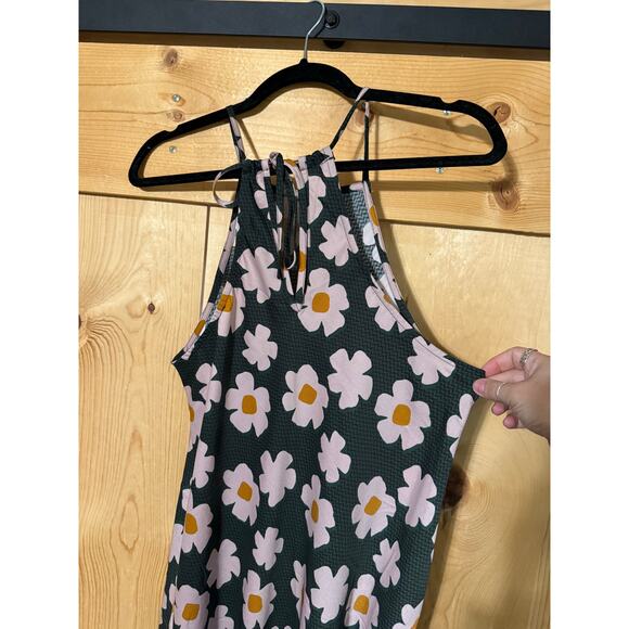 VICI Floral 60’s Halter Tie Back Dress Size L - Picture 5 of 5